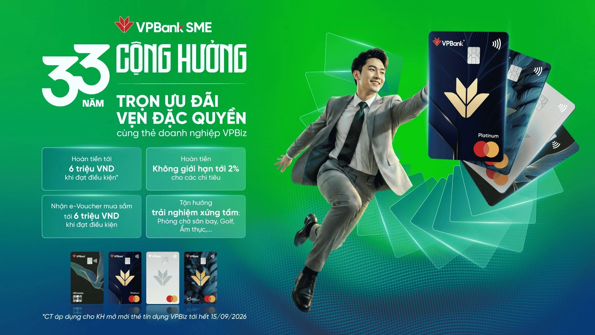 TRỌN ƯU ĐÃI - VẸN ĐẶC QUYỀN CÙNG THẺ DOANH NGHIỆP VPBIZ